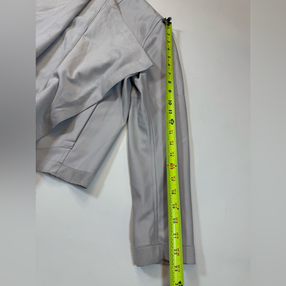 BB Dakota Harper Soft Leather Jacket medium gray reversible (bin GG53) - Picture 9 of 10